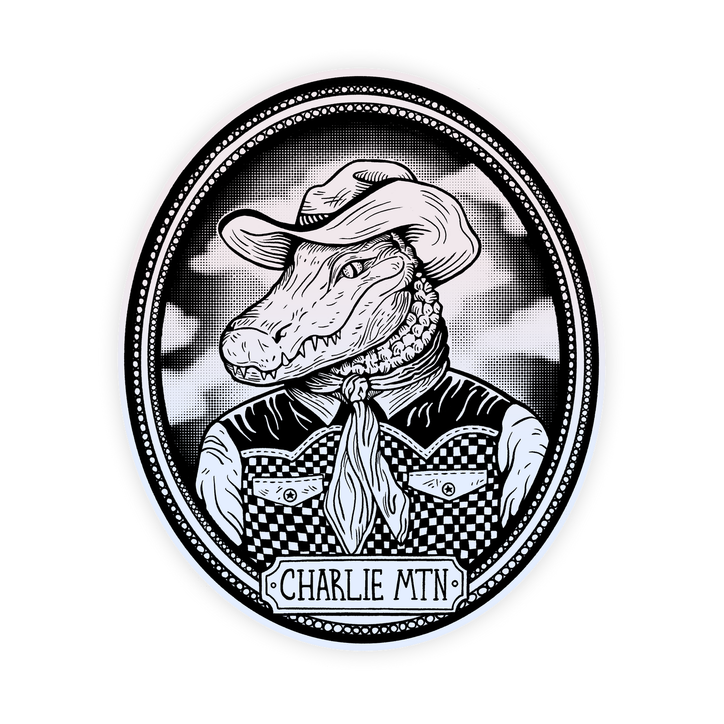 Charlie Mtn. Gator Portrait Sticker